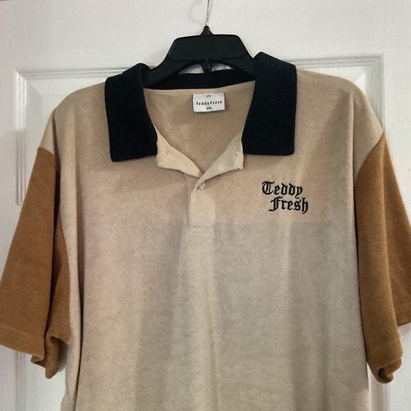VINTAGE 2XL Teddy Fresh Terry Polo Shirt - Picture 1 of 5